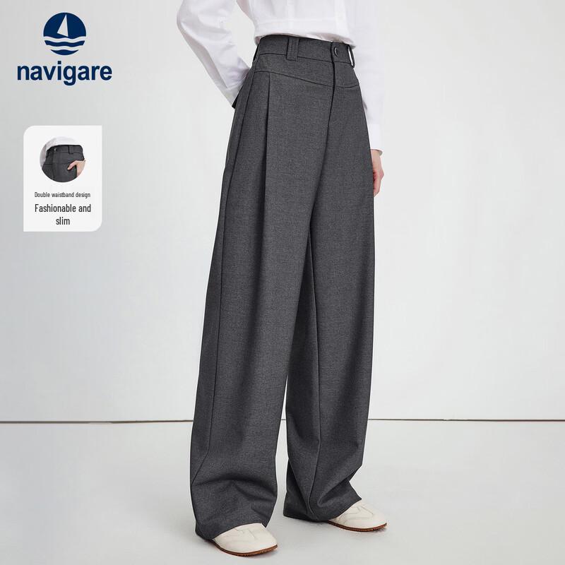 

Navigare Women s High-Waisted Straight-Leg Commuter Trousers L