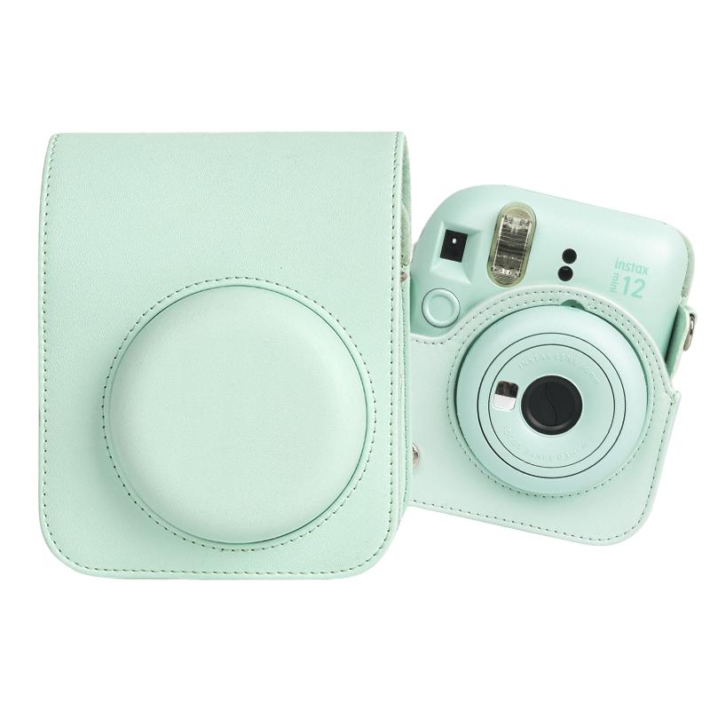 [Film Lab] Instax Mini 12 PU Leather Camera Case Soft Protective Case with Strap CAA14