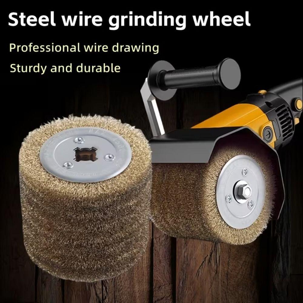 Steel Wire Roller Polishing Wheel Copper Coated Steel Wire Grinding Wheel For Metal
