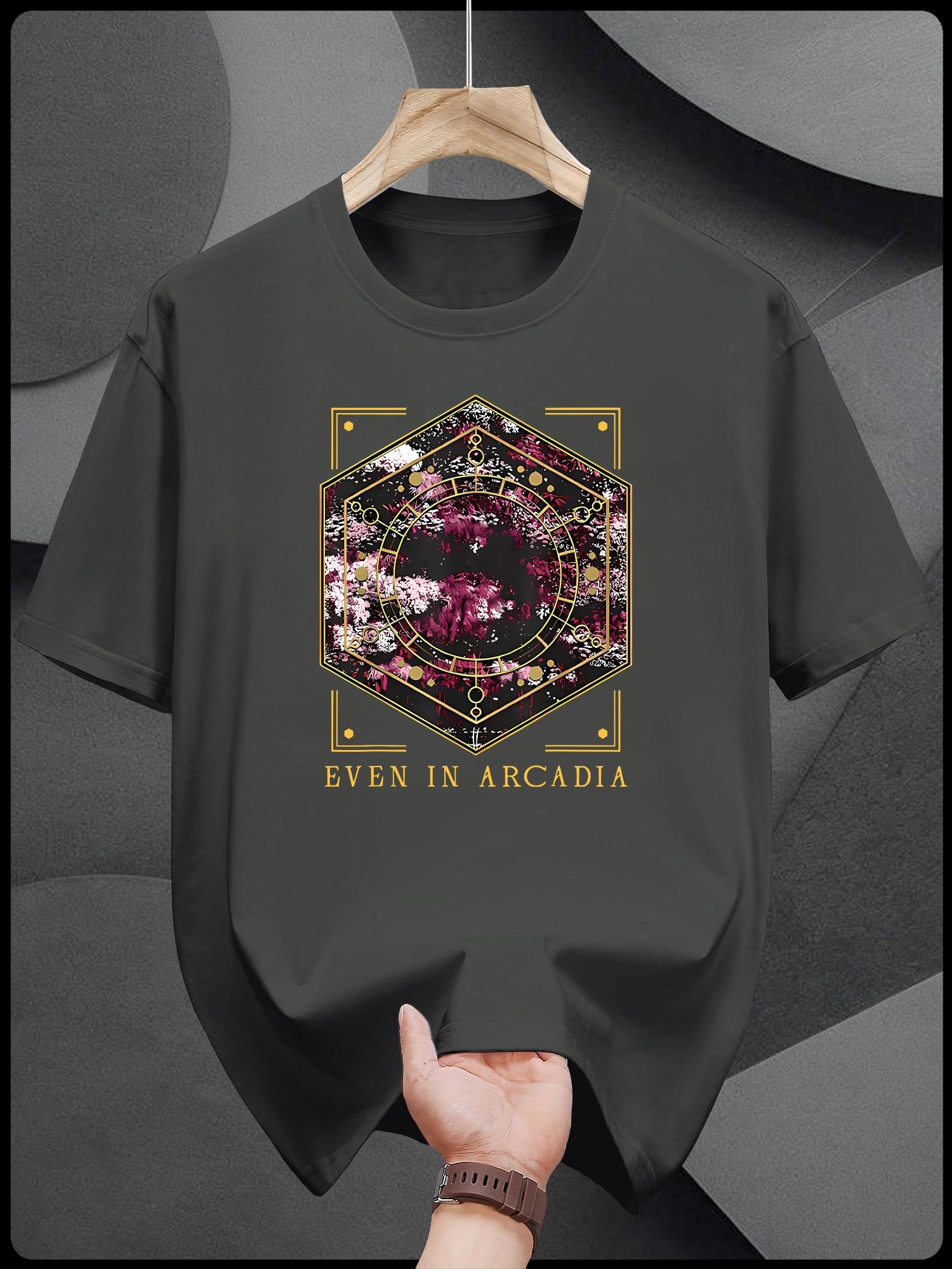 Graphic T-shirt - Stylish Black Tee with Intricate Floral Design XXL