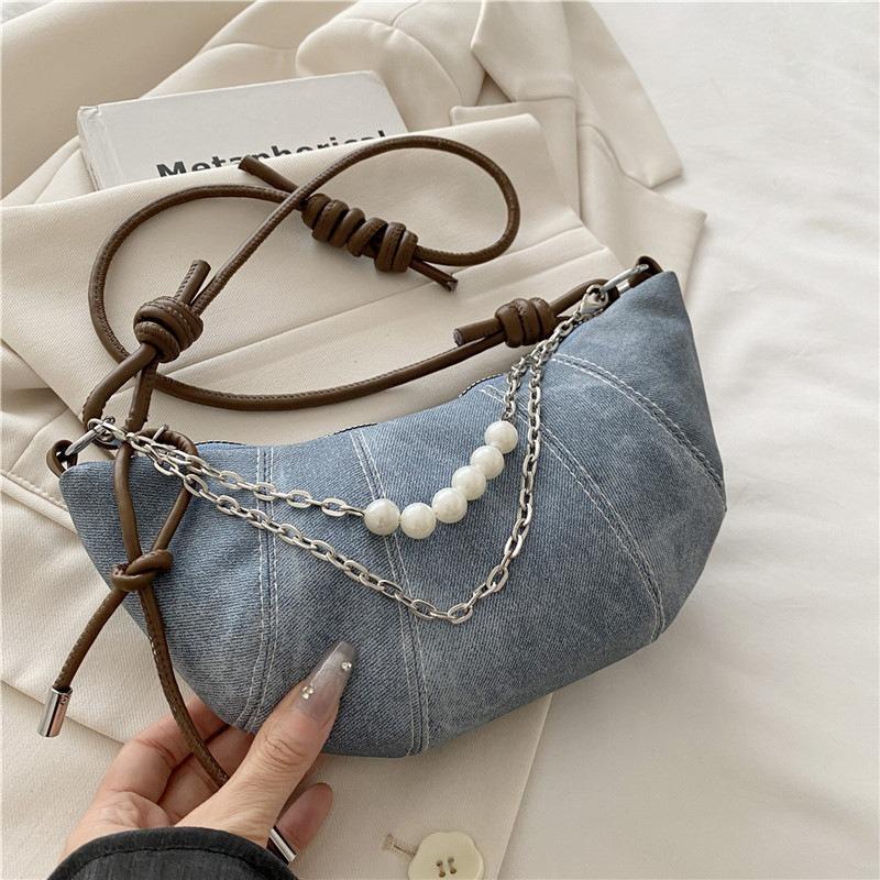 Fashion Bag Women's Simple Casual Dumpling Bag Summer New Niche High Value Trend Oblique Span Bag