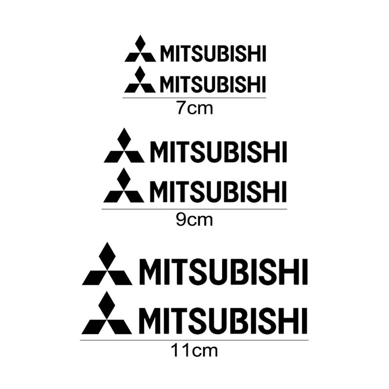 6pcs Car Wheel Caliper Stickers Vinyl Brake Decal for Mitsubishi Lancer Mirage OTO ASX L300 Montero L200 Outlander Delica Pajero
