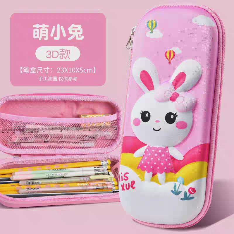 Adorable 3D Boy & Girl EVA Pencil Case – Large Capacity, Lightweight & Waterproof School Supplies Pouch for Students