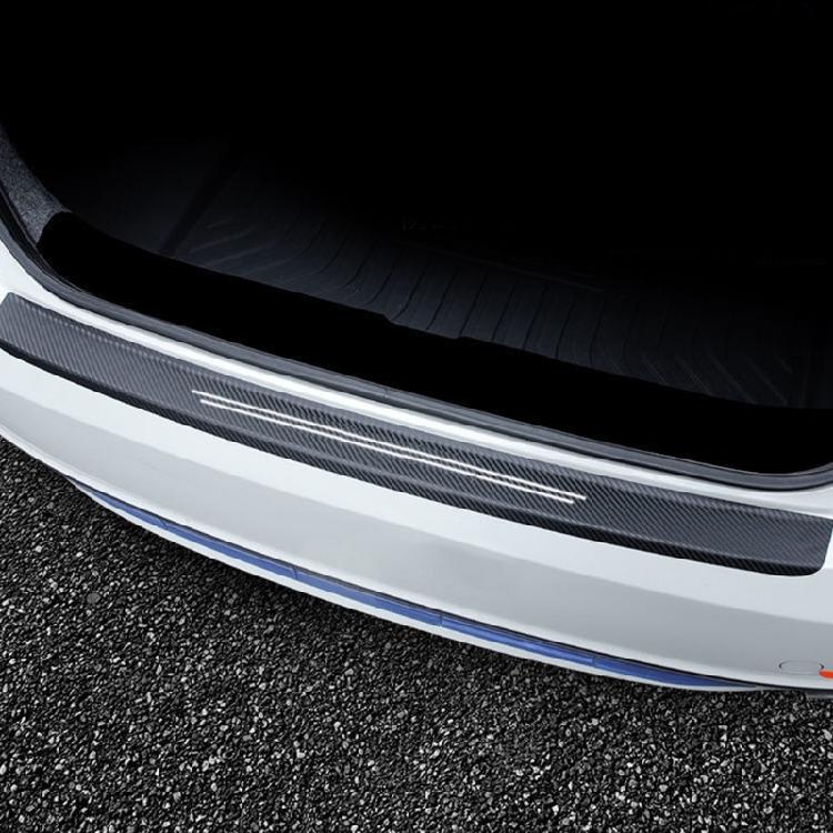 Fit Automotive Door Sill Guards Carbon Fiber Leather Protection Easy Vehicle Accessories