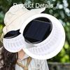 Portable Solar Fan for Outdoor Use USB Compatible Fishing Hat Travel Camping