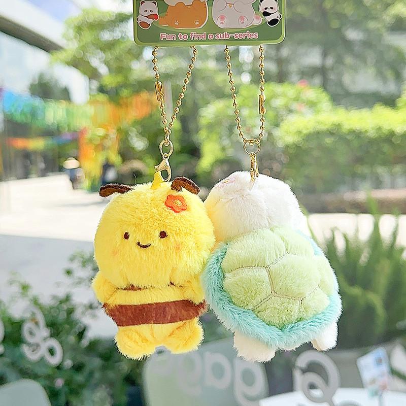 Bee Jinnew Capybara Plush Keyring With Vibrating Wings Bee Themed Doll Gift For