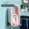 Foldable Wall-Mounted Bathroom Organizer: Punch-Free Storage Shelf & Basin Rack