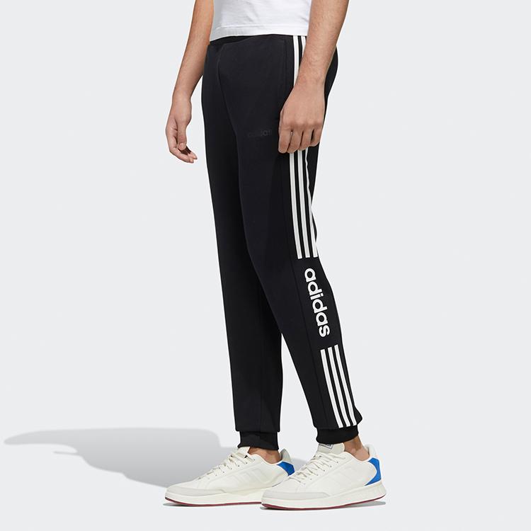 Adidas Neo 3-Stripes Contrast Track Pants Men Bottoms Black FP7449