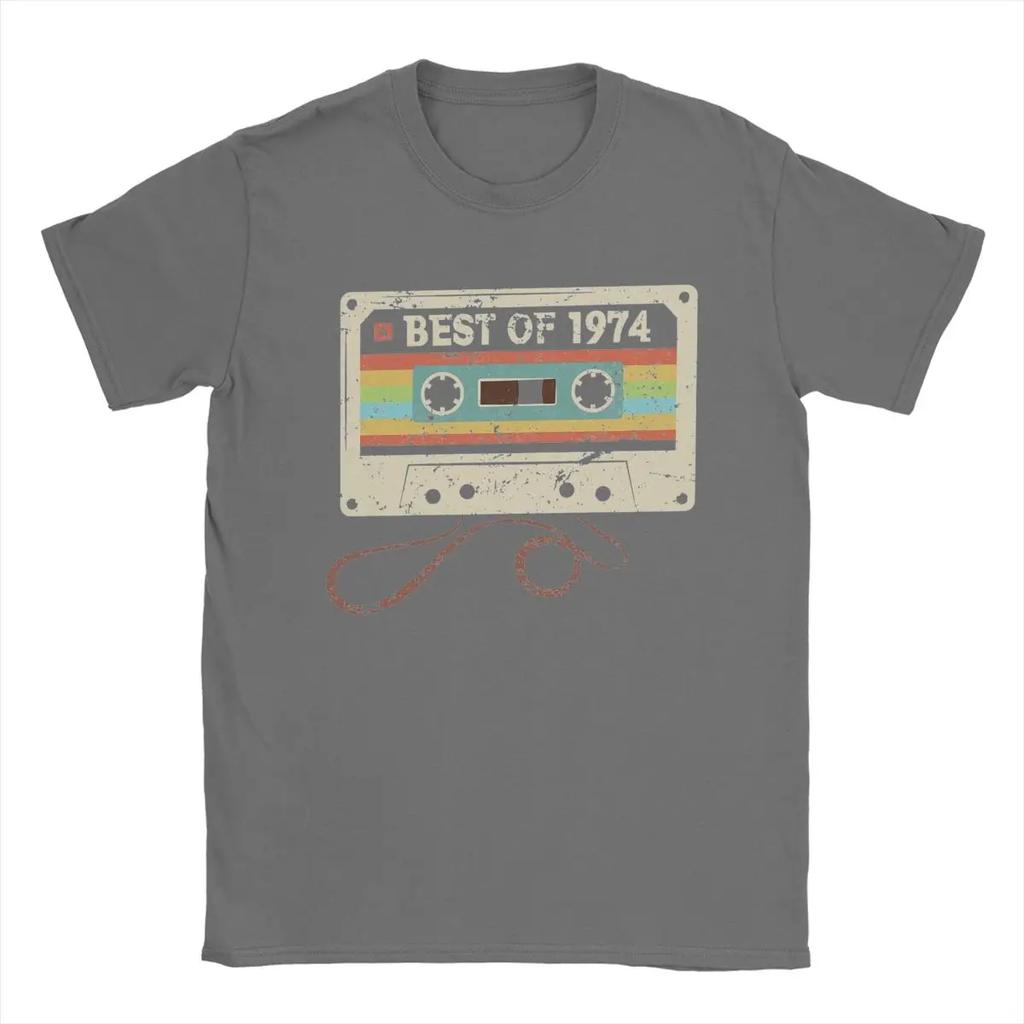 Best Of 1974 50 Year Old 50th Birthday Gift T Shirt for Men 100% Cotton T-Shirt Round Collar Tees Short Sleeve Tops Original