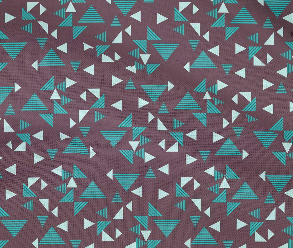 oneOone Cotton Flex Fabric Triangle Geometric Print Fabric By Yard 40 Inch