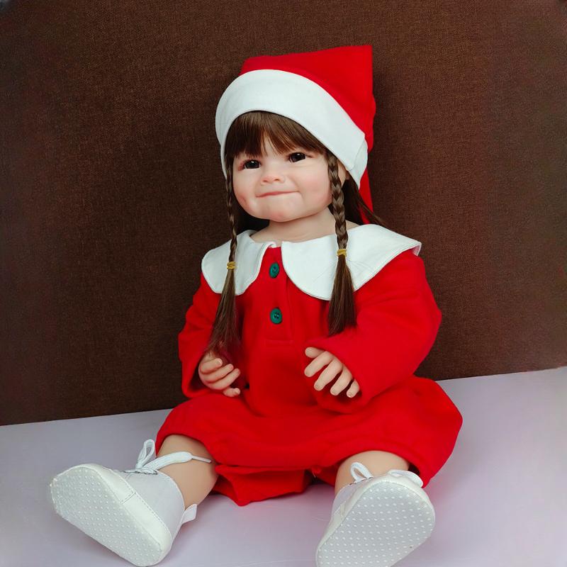 Реалистичная полностью виниловая кукла реборн 55 см — фото 4