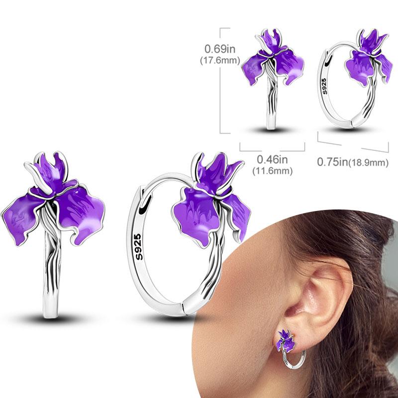 Women Earring 925 Silver Hoop Earrings Love Heart Butterfly Drop Earring Stud For Women Girls Party Jewelry Gifts