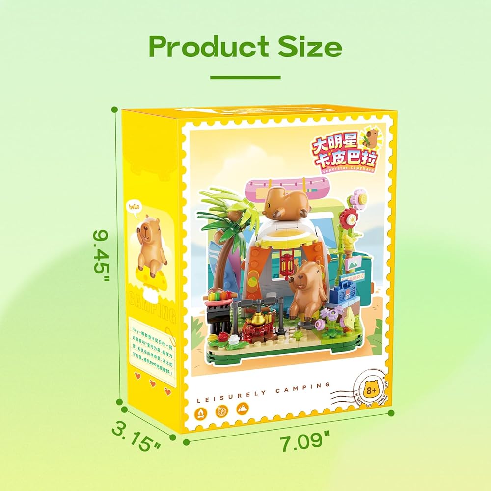 Top Toy Capybara Camp Building Block Set 253 Pieces Educational Toy for Kids Ages 8 and Up