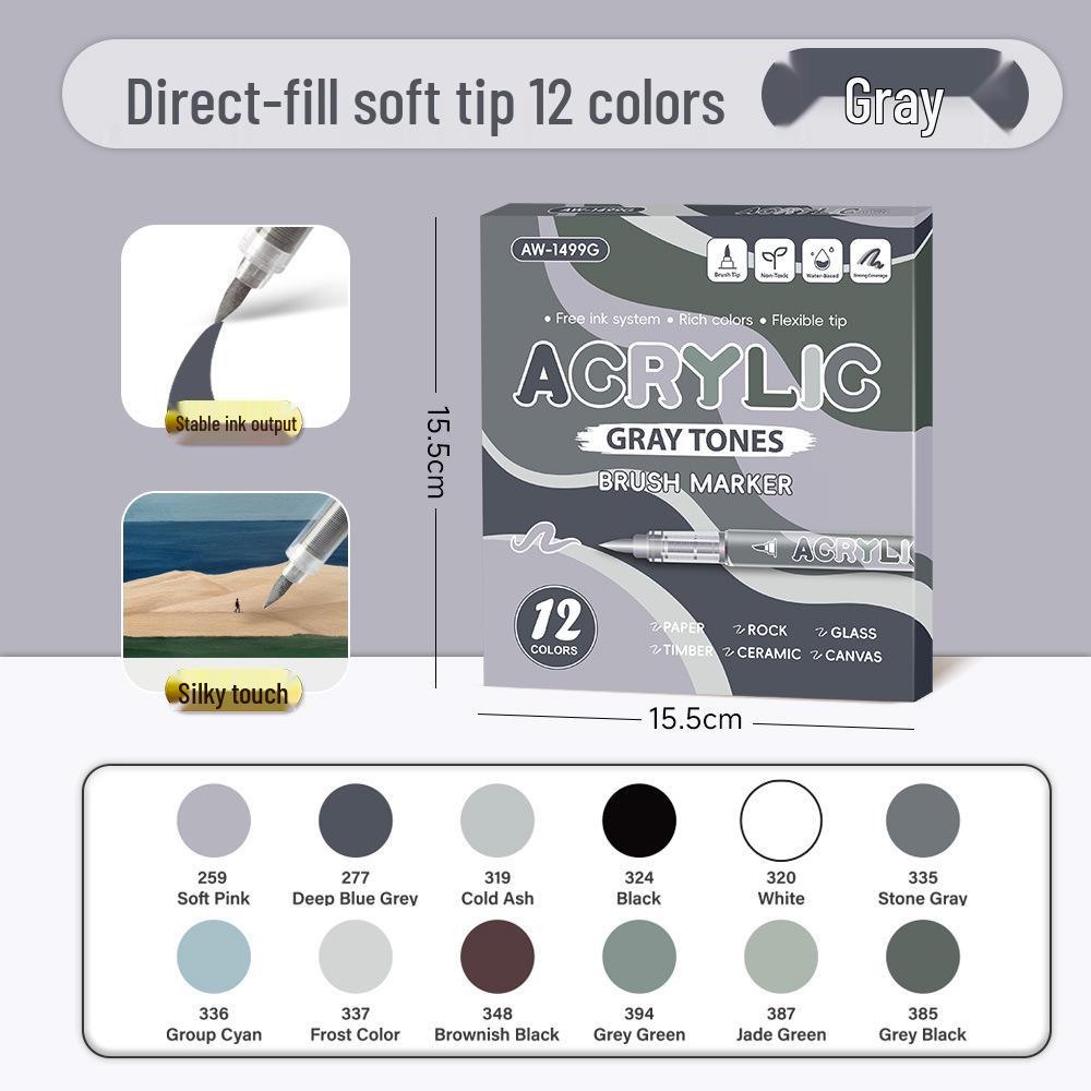 Weiche Acryl-Marker Stifte Set für Anime Hauttöne und Macaron Farben - Ideal für Kunstprojekte von Grundschülern