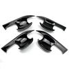 Gloss Black Car Styling Door Handle + Bowl Cover Trim Kits Exterior Accessories For Toyota RAV4 2019 2020 2021 2022 2023 2024