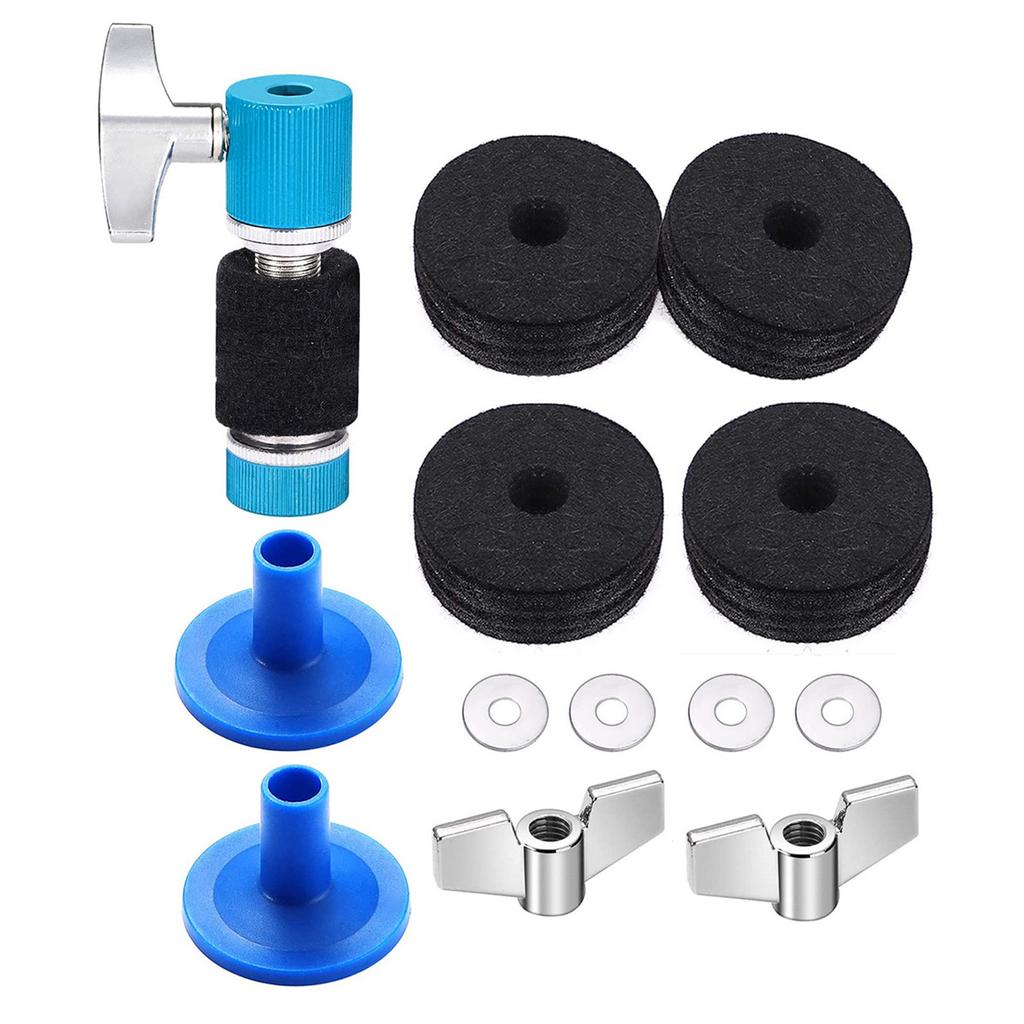 13Pcs Replacement Drums Felt Set Drum Stand Felt Include Wing Nuts & Washers & Cymbal Sleeve Percussion Part Enduring