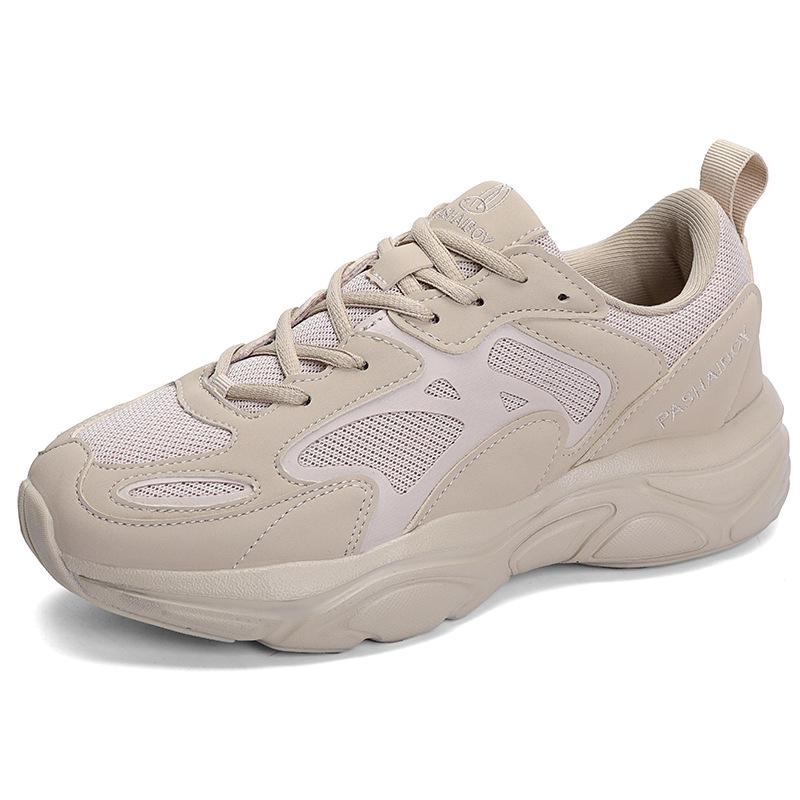 Autumn New Large Size Retro Heightened Platform Youth Running Mesh Sneakers Casual Dad Shoes