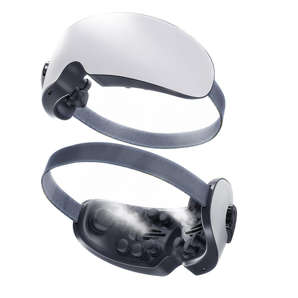 

Массажер для глаз с распыленным паром, с подогревом, вибрацией, снимающий усталость глаз, увлажняющий глаза, массаж, 5 режимов, помогает заснуть, Bluetooth маска для глаз белый