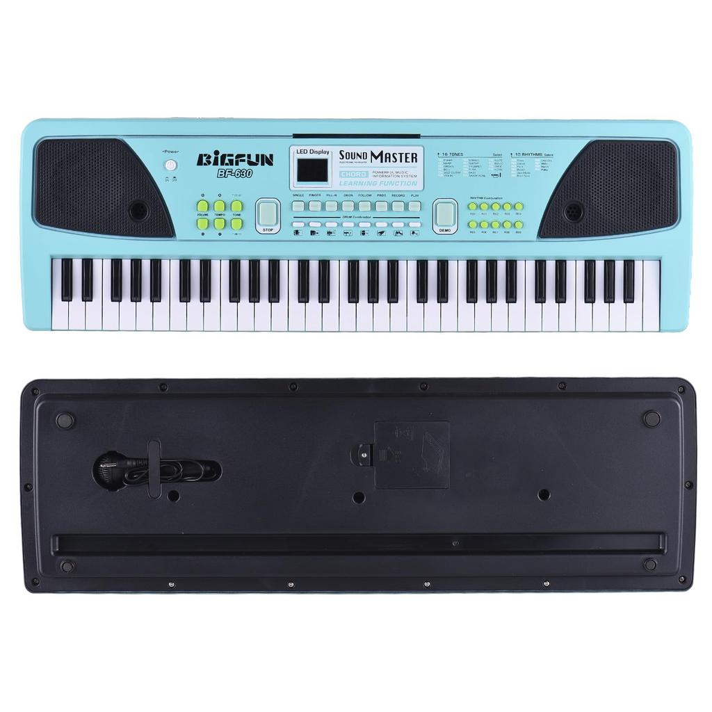 Btuty 61-Key Electronic Keyboard Piano 16 Tones 10 Rhythms 8 Percussions 6 Demo Songs Dual Speakers Recording and Chord Functions for Beginners