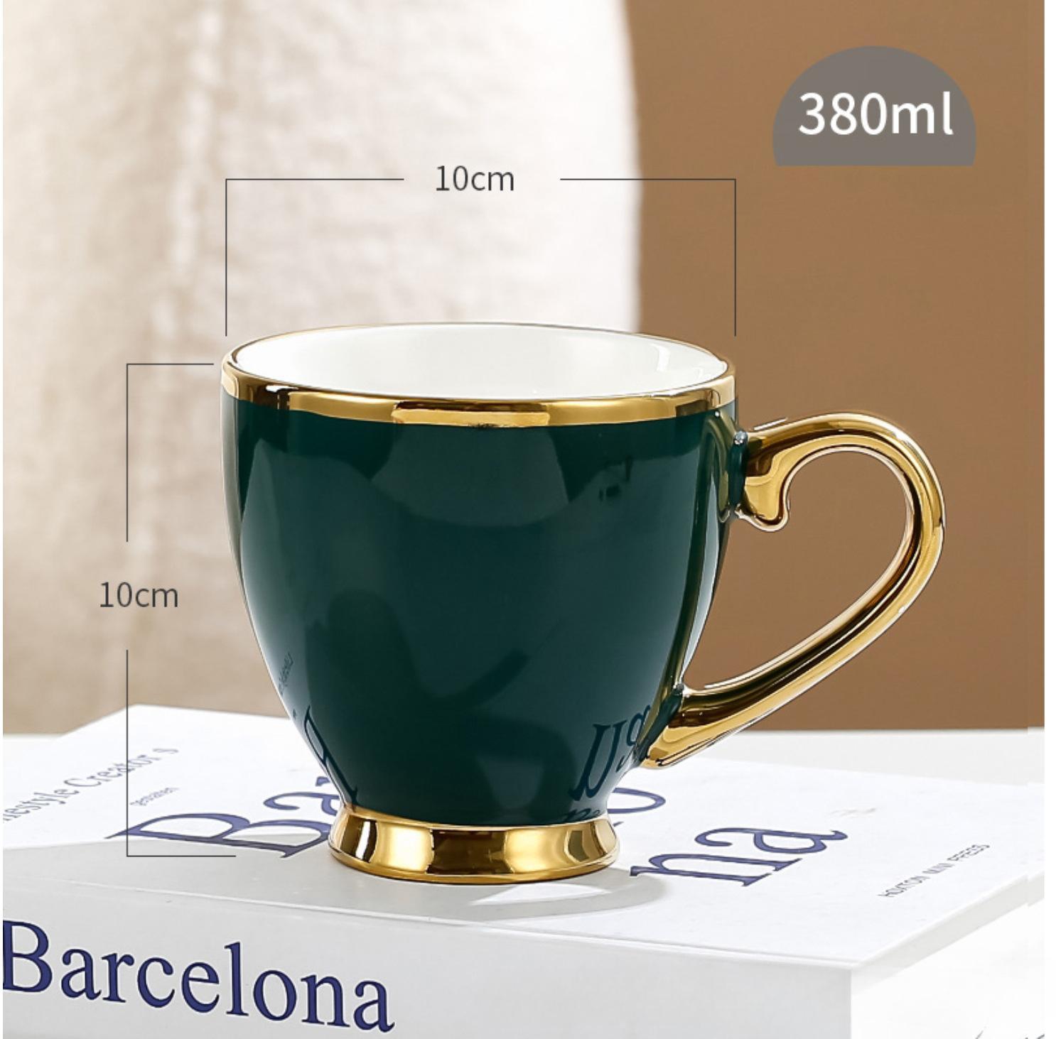 

Креативна легка розкішна керамічна чашка з гальванічним покриттям, домашня чашка для води, офісний післяобідній чай, чашка для кави в ресторані, ручна подарункова чашка, кухоль 301-400ml