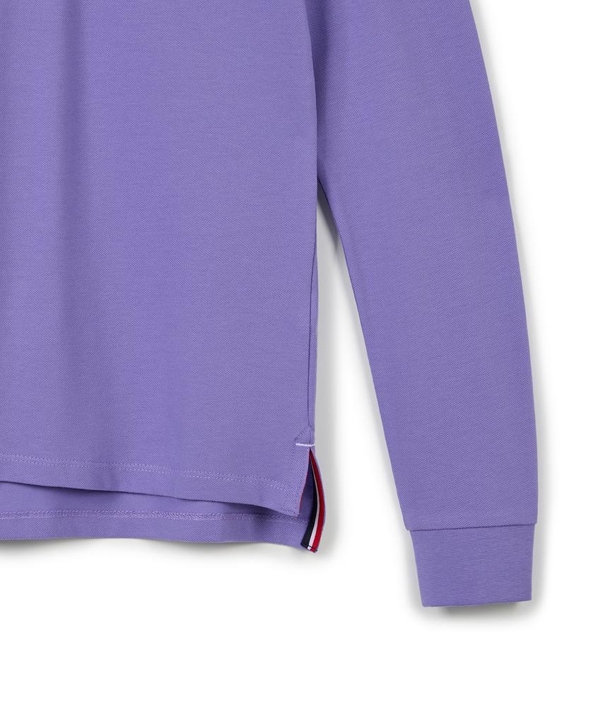 USPOLOASSN Cotton Blend Long Sleeve Collared T-Shirt_Lavender