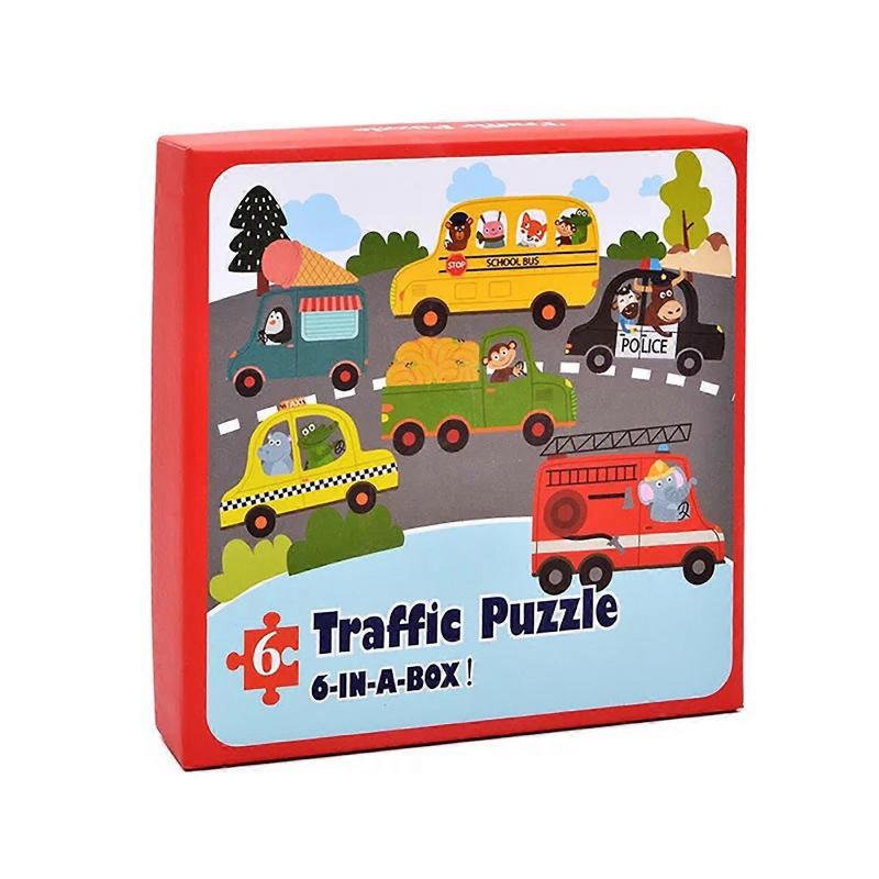 Number Blocks 6-in-1 Children's Puzzle Transportation Puzzle