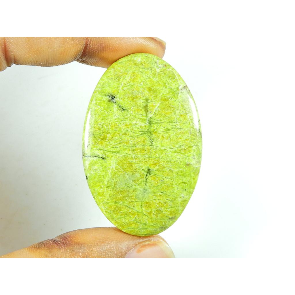 28X42X05 MM Natural Green Opal Oval Shape Cabochon Loose Gemstone 53Cts. SK-4753