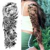 1 Foglio Tatuaggi Temporanei Finti Manica Lunga Per Donne Uomini Leone Tigre Fiore Lupo Maori Tatuaggio Adesivo Braccio Gamba Trasferimento ad Acqua Fai da Te