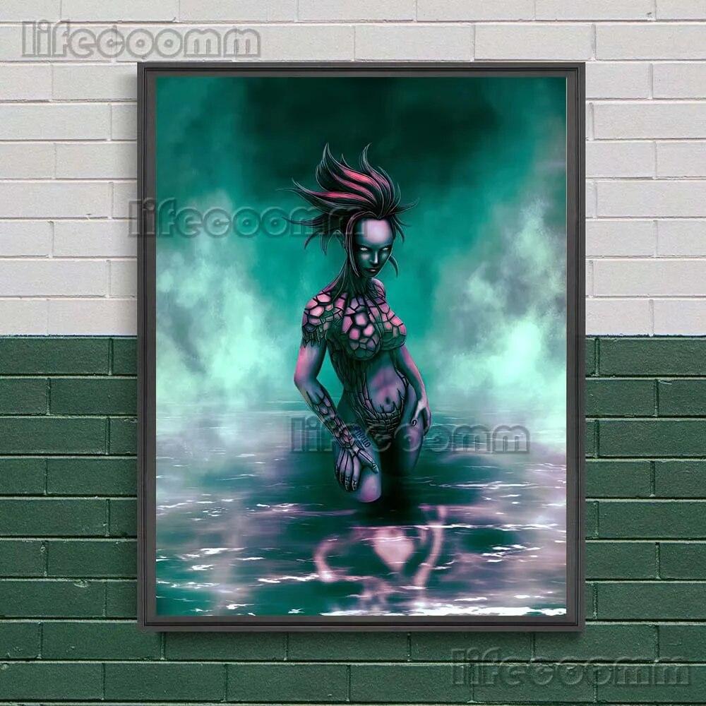 Horrible Clown Box And The Banshees Wail Vintage Wall Art Canvas Painting Puppet Knights Controlled By Witchcraft Poster Print No Frame