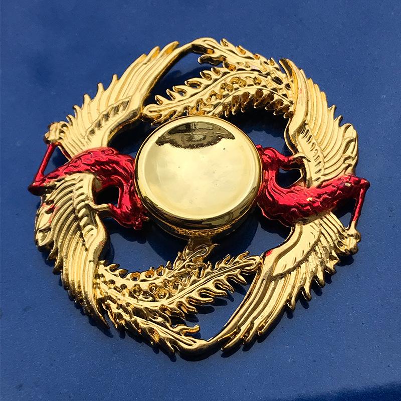 Decompression Fingertip Gyro Toys Children'S Boys Hokage Elementary School Metal Finger Gyro Black Technology