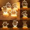 Lamp Night Warm Light Usb Powered Cartoon Cute Five Animals Lights Shaped