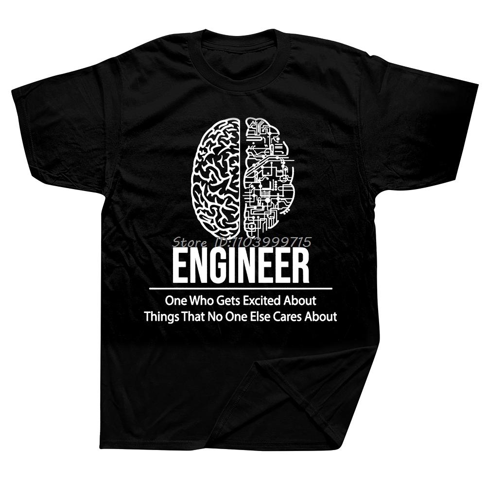 Engineer Brain T-Shirt Funny Electrical Engineer Engineering Graphic Tops Geek Dad Computer Technician T Shirt Men Tshirt Tees S разноцветный