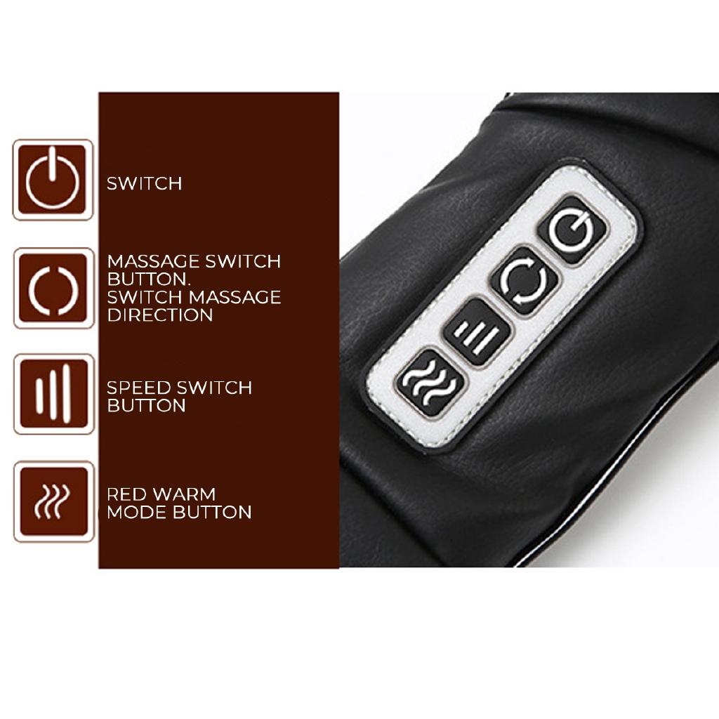 U Type Electrical Massage Shiatsu Back Neck Shoulder Massager Multifunctional Shawl Infrared Heated Kneading Massager