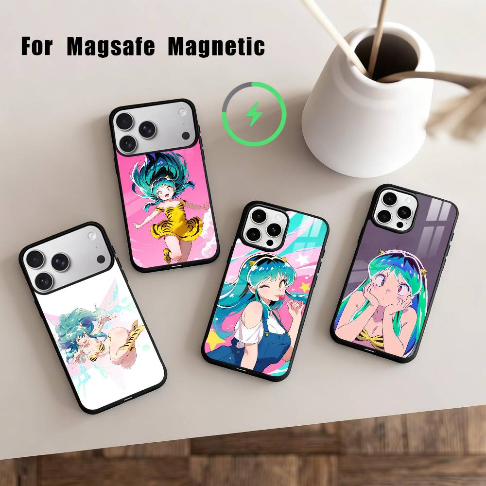 U-Urusei Yatsura L-Lum Mobile Phone Case For iPhone 17,16,15,14,13,12,Plus,Pro,Max for Magsafe Magnetic Wireless Charging