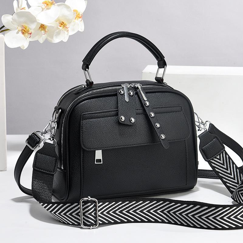 Textured Multi-Commute Crossbody Bag - Versatile, Simple, Multi-Layer Shoulder Handbag