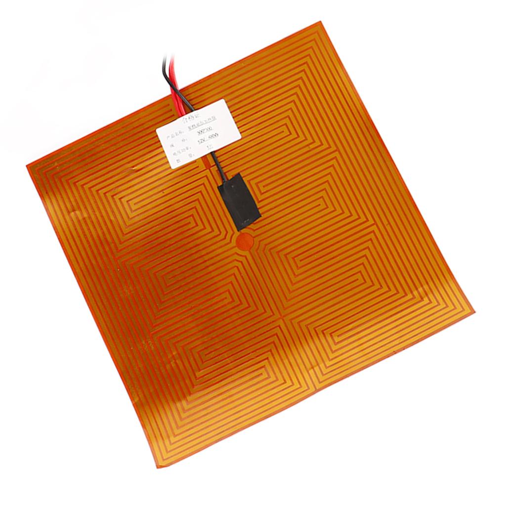 Heizmatte Schnell Effizient Stark Haftend Heizfolie für 3D-Drucker 300 X 300mm 12V 400W