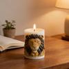Lion Shaped Candle Mold Lion Relief Cylindrical Silicone Candle Mold Non Stick Epoxy Resin Flexible Pillar Craft Supplies