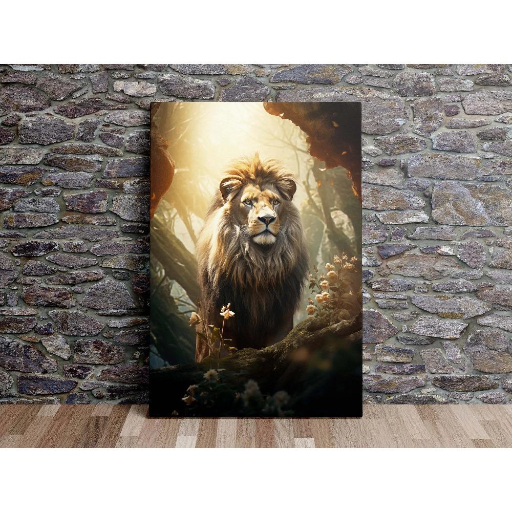 Natural Animal Wall Art Painting Forest Scenic Prowling Stag Tiger Cheetah Lion Elephant Wolf Canvas Print Livingroom Decor