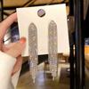 Wedding Party Jewelry Gifts Fashionable Women's Sparkling Rhinestone Long Tassel Earrings Pendant Earrings