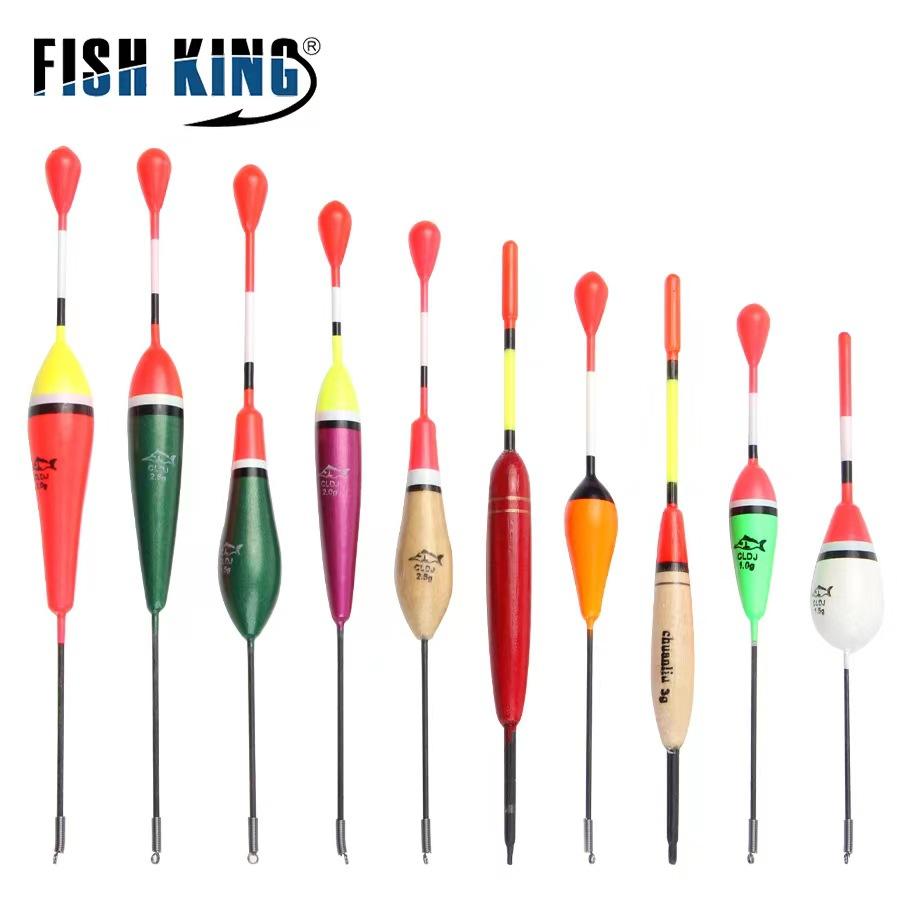 10pcs Mixed Sizes Paulownia Wood Fishing Float Durable Fishing Tackle Accessories with Bobber