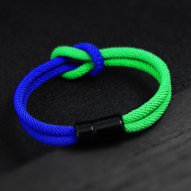 New In Colorblock Bracelet Unisex Attract Strong Magentic Braclet Ukraine Brazil Flag Colors Braslet Gift For Lovers Pulseira