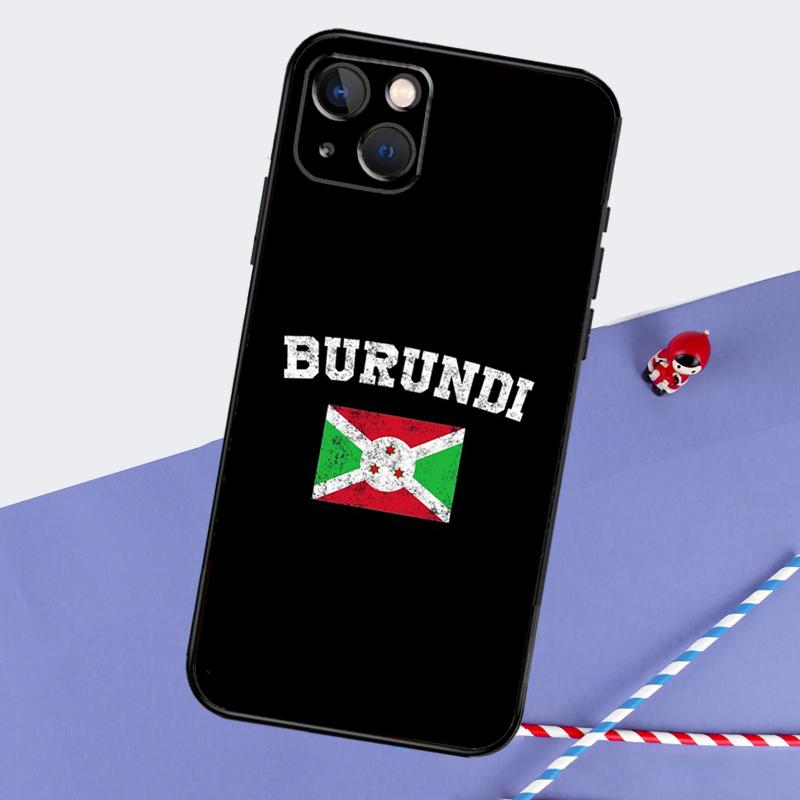 Burundi Flagge Handyhülle Für iPhone 16 Pro 15 Pro 11 12 13 14 Pro Max Mini XR 16e 15 16 Plus Hülle Schale