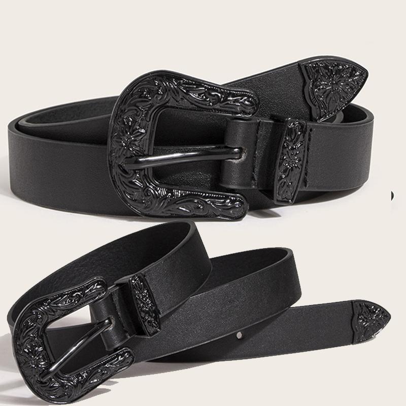 Women Belt Designer Belt Fashion Punk Cowboy Women's Trousers Belt for Jeans Belts for Lady Black Belts Waist Belts Strap ZX023