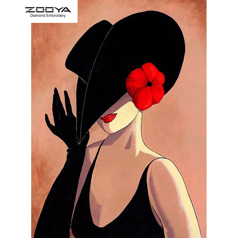 

ЗООЯ DIY 3D Алмазная картина Инсульт Женщина Вышивка Крестом Ремесло Стежок Домашний Декор