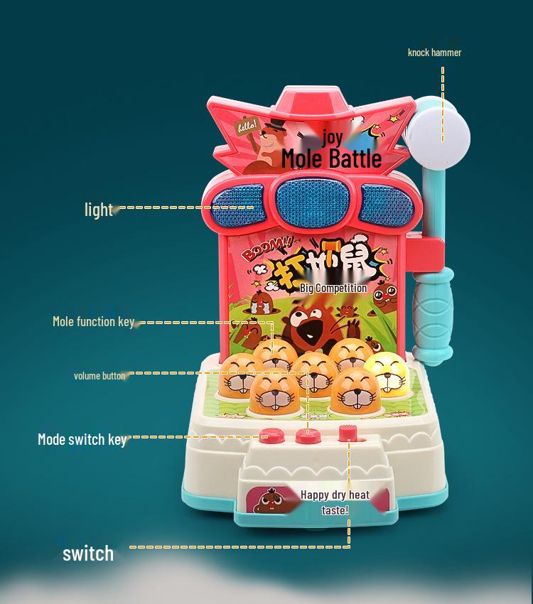 Educational Whack-a-Mole Toy for Infants and Toddlers 0-2.5 Years - Ideal for Early Development and Fun for Boys & Girls