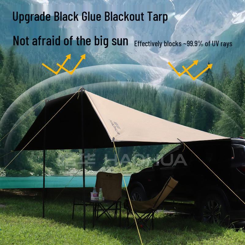 Portable Car Roof Sunshade & Rainproof Camping Canopy Tent