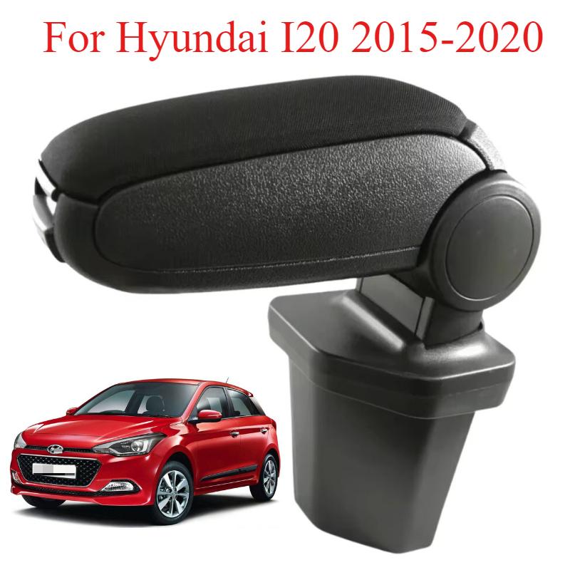 For Hyundai I20 2015-2020 Armrest Center Console Black Textile Original Fit Car Interior Accessories Replacement Trim Parts