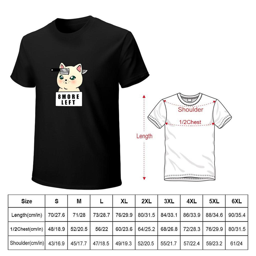 9 Leben T-Shirt Anime-T-Shirts Design-Shirts Design-T-Shirt Herren
