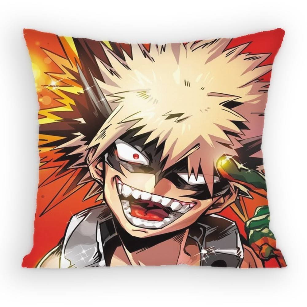 Federa Cuscino Personaggio Anime Cartone Animato Katsuki Bakugo Divano Soggiorno Camera da Letto Testiera Schienale Cuscino Cuscino Quadrato Ora del Sonnellino