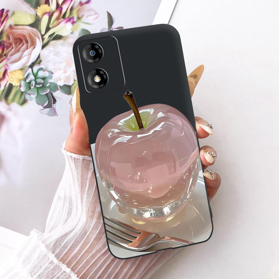 For Motorola Moto E13 Case Fashion Butterfly Flower Soft Black Silicone Cover Shockproof Shell For Motorola Moto E14 E 14 Fundas